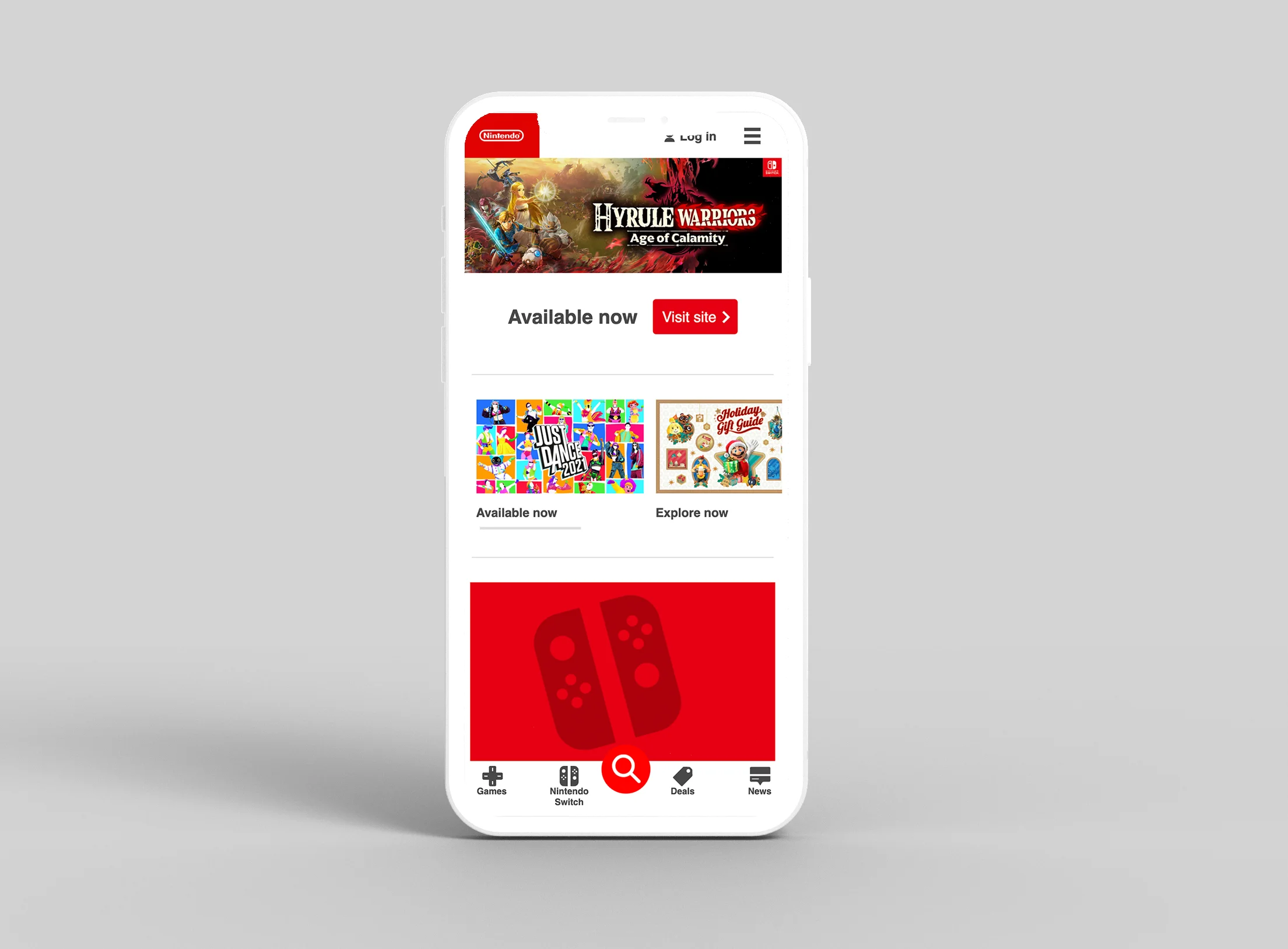 Example of the project result in one mobile browsers